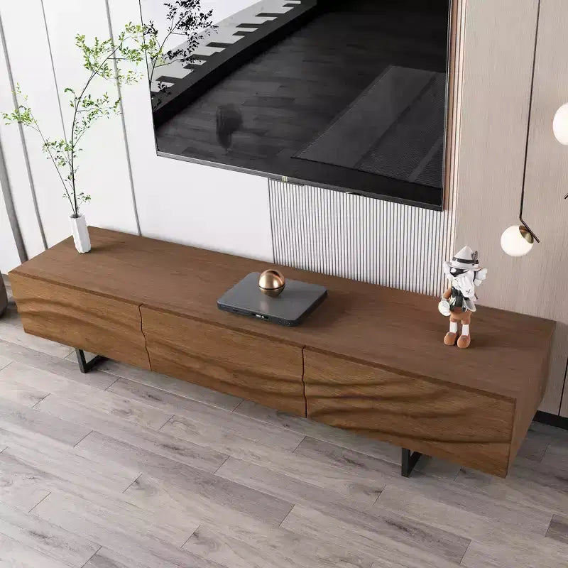 82.83 Inch Modern TV Stand with Solid Wood Drawers and Vents, Media Console for Living Room Gaoyangjiaju