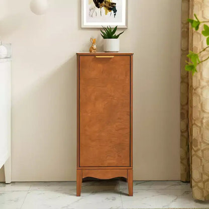 Meuble de rangement de salle de bain avec porte simple, compartiment ouvert et étagère réglable, meuble de rangement moderne pour salle de bain
