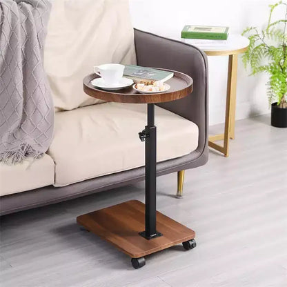 Table d'appoint en C, Table d'appoint de canapé à hauteur réglable, Petites tables d'appoint de canapé pivotantes à 360° qui se glissent sous le canapé, Table d'appoint en C