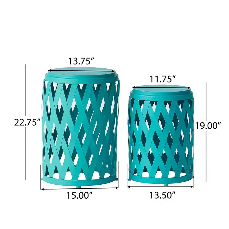 Modern Accent Side Table, Multi-function Outdoor End Table No Assembly Required