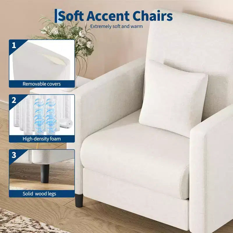 51 Cloud-Like Loveseat Sofa - Plush 2-Seater with Pocket Springs for Small Spaces Apartment Living Room