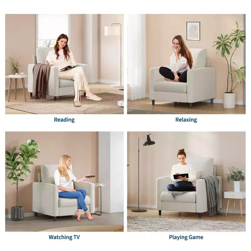 51 Cloud-Like Loveseat Sofa - Plush 2-Seater with Pocket Springs for Small Spaces Apartment Living Room