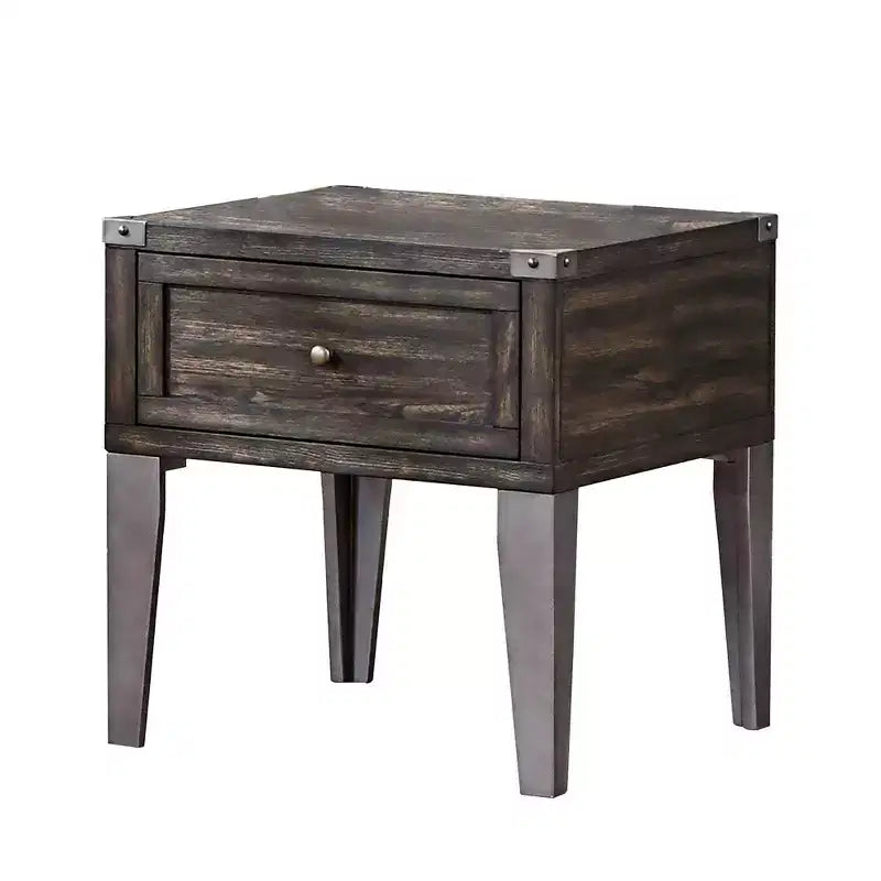 Marble Top End Table, Pearl White