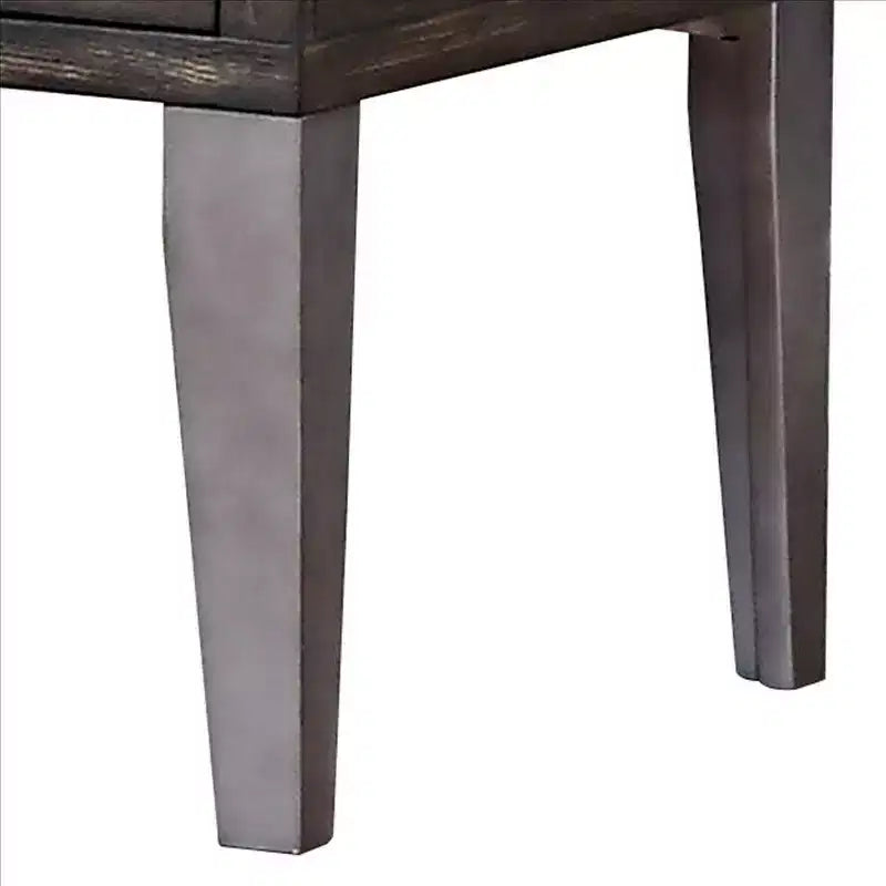 Marble Top End Table, Pearl White