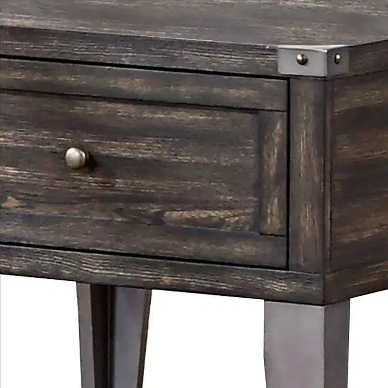 Marble Top End Table, Pearl White