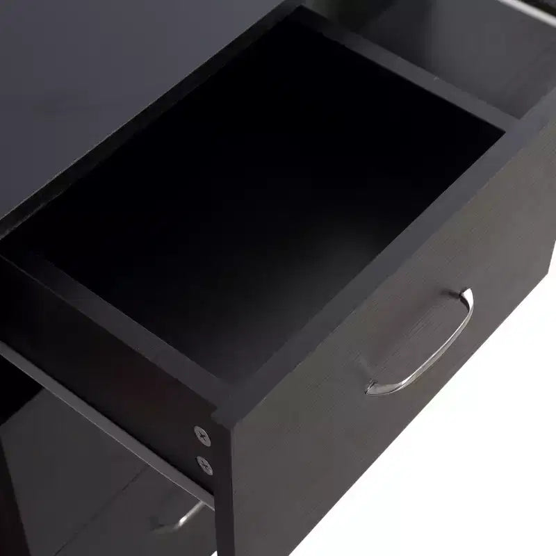 47" Modern Home Office Computer Desk with Bookcase, 3 Drawers & Storage Shelf