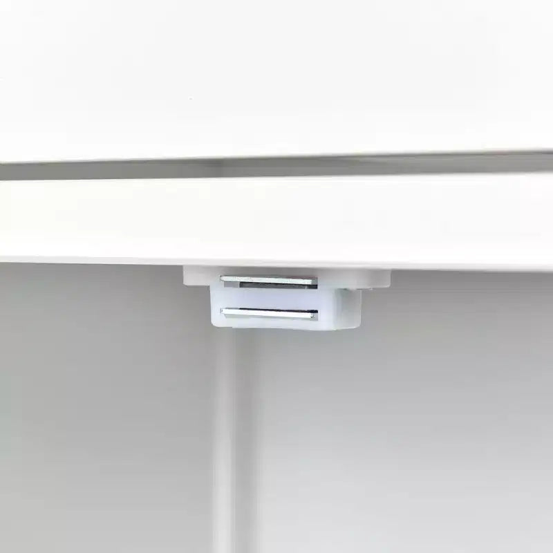 54.3" Kitchen Island Cart with Solid Wood Top, Locking Wheels, Spice & Towel Rack, White
