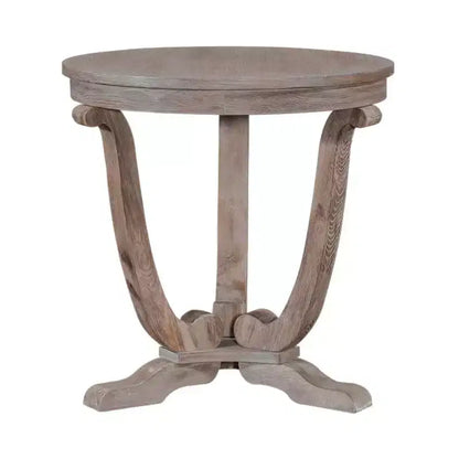 Liberty Furniture,Greystone Mill End Table in Stone White Wash w/ Wirebrush Distressing