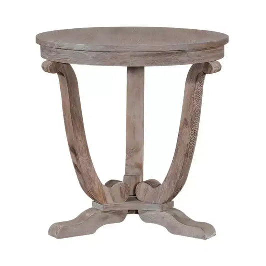 Liberty Furniture,Greystone Mill End Table in Stone White Wash w/ Wirebrush Distressing