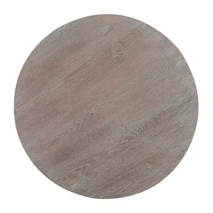 Table d'appoint ronde Greystone Mill, finition blanc délavé avec effet vieilli brossé