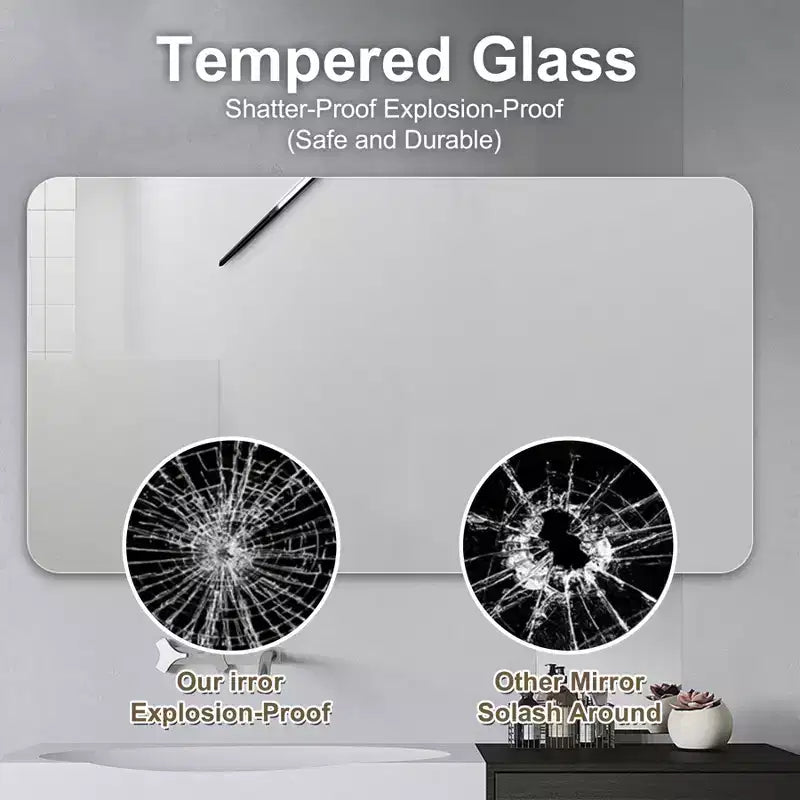 40 x 30 inch Wall-Mounted Bathroom Vanity Mirror for Bathroom Anti-Fog Waterproof