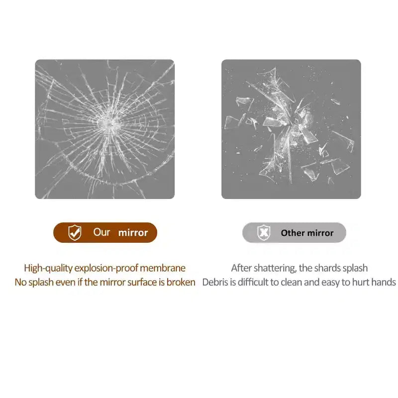 60 x 15 Inch Clear Round Corner Full Length Wall Mirror for Living Room Bedroom Cloakroom Wall Hanging with Hanging Hole