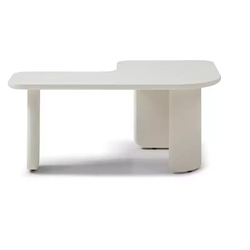35 L-Shape Modern Coffee Table Green Paint Multi-Layer Free-Combo Space-Saving White