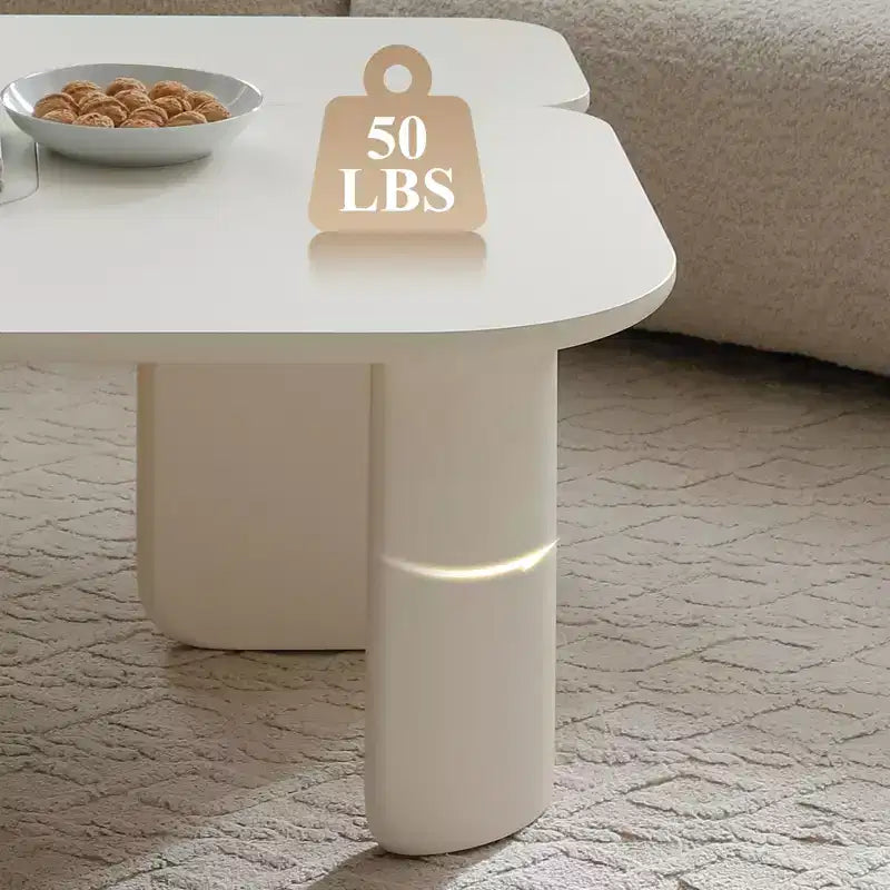 35 L-Shape Modern Coffee Table Green Paint Multi-Layer Free-Combo Space-Saving White