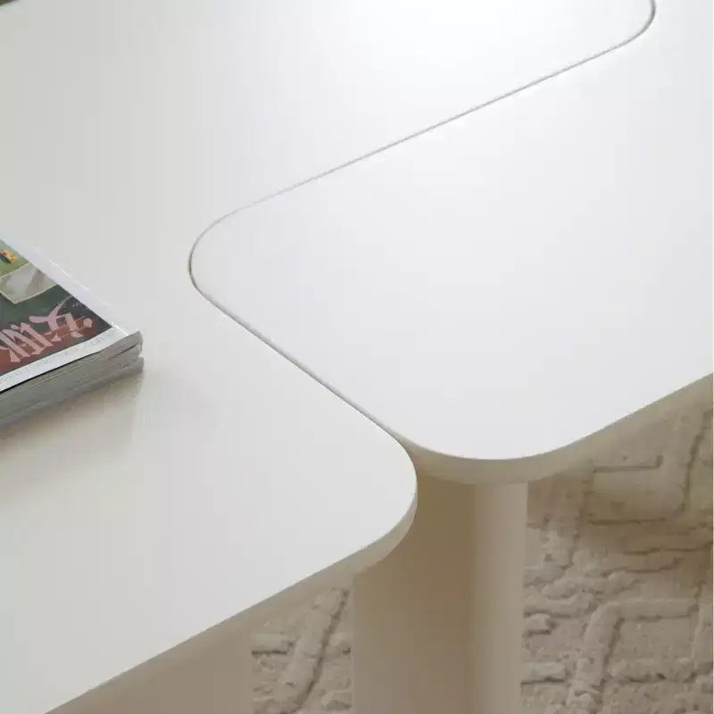 35 L-Shape Modern Coffee Table Green Paint Multi-Layer Free-Combo Space-Saving White