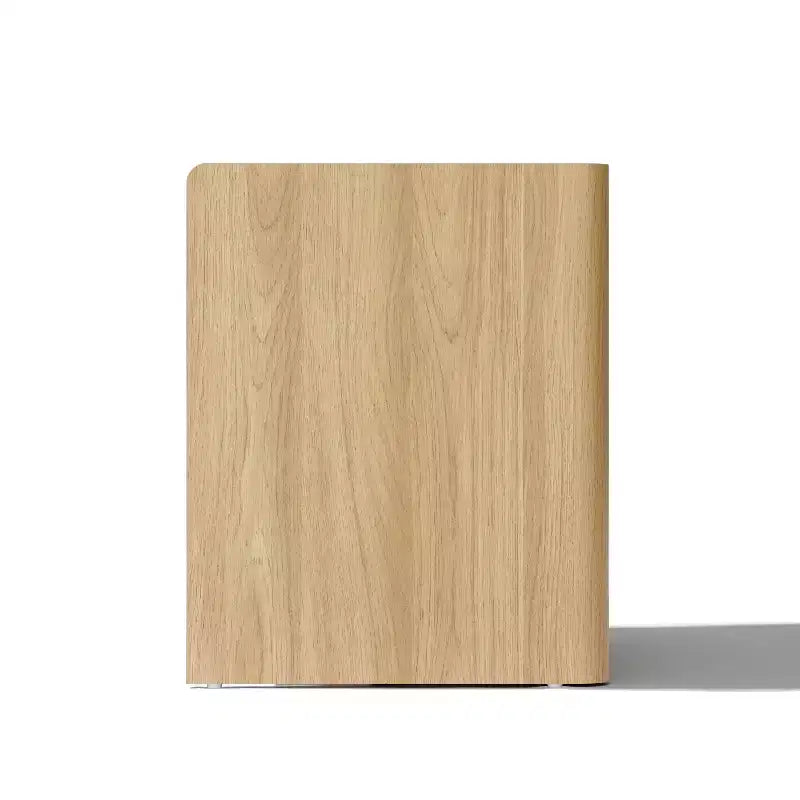 Table de chevet en chêne de 23 po avec dessus en faux marbre et 2 tiroirs, marron