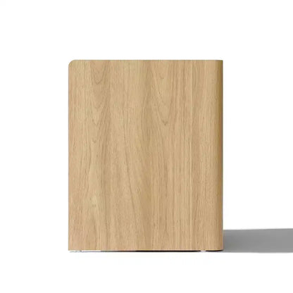 Table de chevet en chêne de 23 po avec dessus en faux marbre et 2 tiroirs, marron