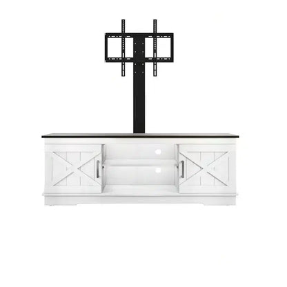 Meuble TV de ferme avec support pour téléviseur 70 pouces, centre de divertissement, console multimédia avec support réglable en hauteur pour salon