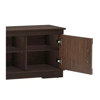 Meuble TV de ferme avec support pour téléviseur 70 pouces, centre de divertissement, console multimédia avec support réglable en hauteur pour salon