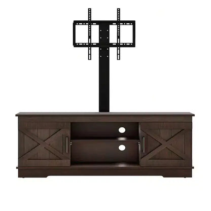 Meuble TV de ferme avec support pour téléviseur 70 pouces, centre de divertissement, console multimédia avec support réglable en hauteur pour salon