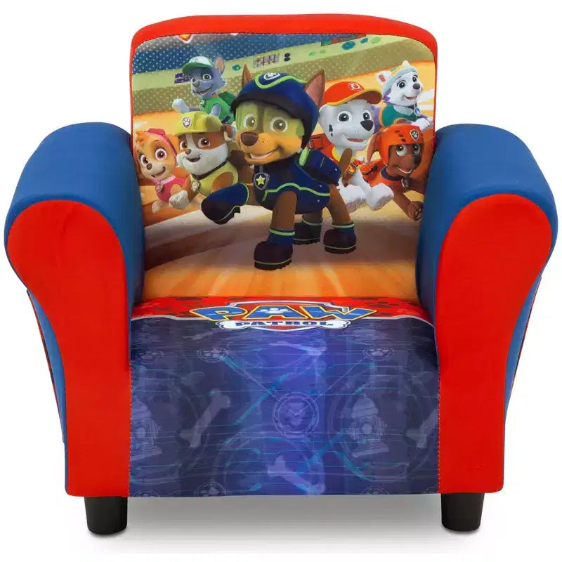 PAW Patrol Kids Upholstered Arm Chair with Storage Pockets