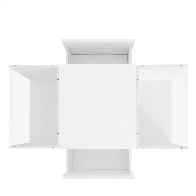 Modern Coffee Table with LED Lights, Rectangle Center Table with Storage, Coffee Table with Drawers for Living Room