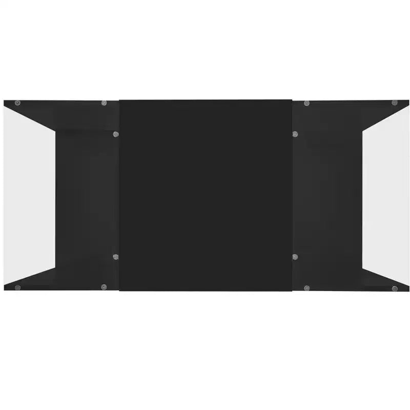 Modern Coffee Table with LED Lights, Rectangle Center Table with Storage, Coffee Table with Drawers for Living Room